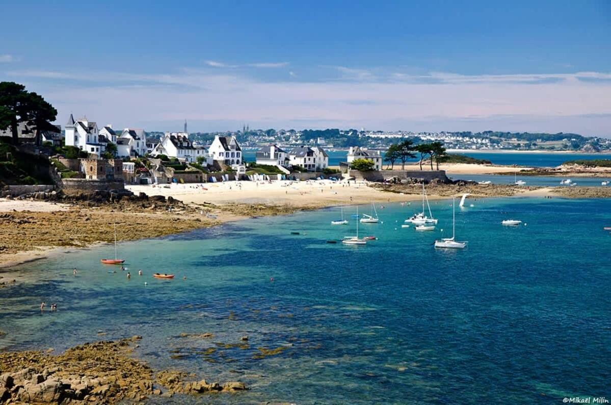 Kermartin - Maison De Famille Avec Vue Sur La Baie De Morlaix Plouézocʼh Dış mekan fotoğraf