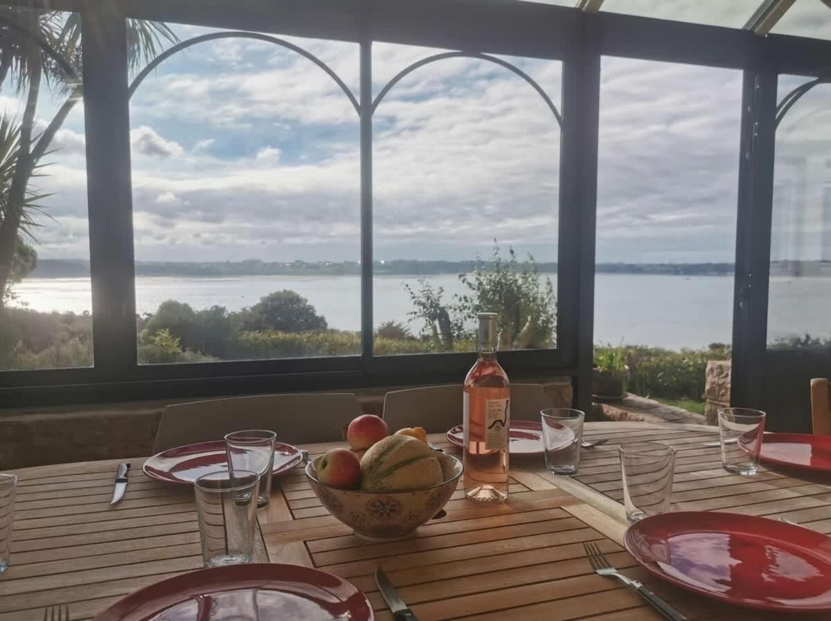 Kermartin - Maison De Famille Avec Vue Sur La Baie De Morlaix Plouézocʼh Dış mekan fotoğraf
