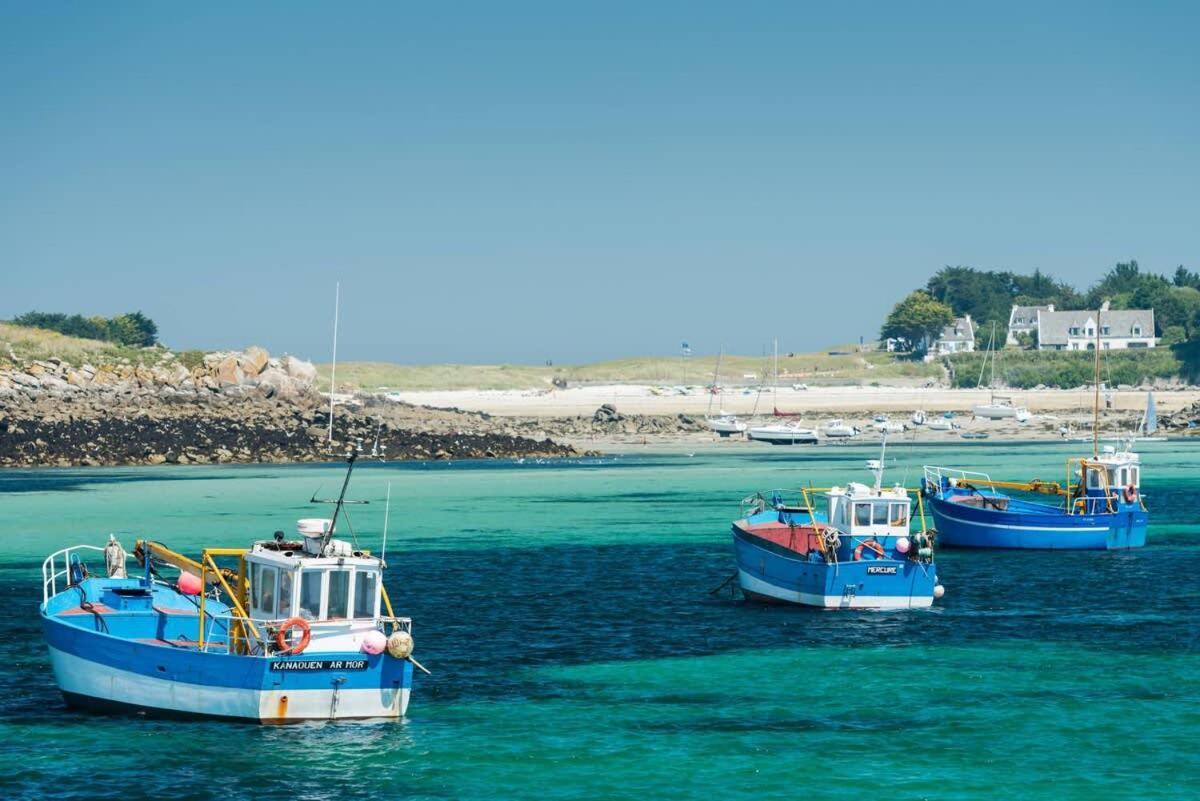 Kermartin - Maison De Famille Avec Vue Sur La Baie De Morlaix Plouézocʼh Dış mekan fotoğraf