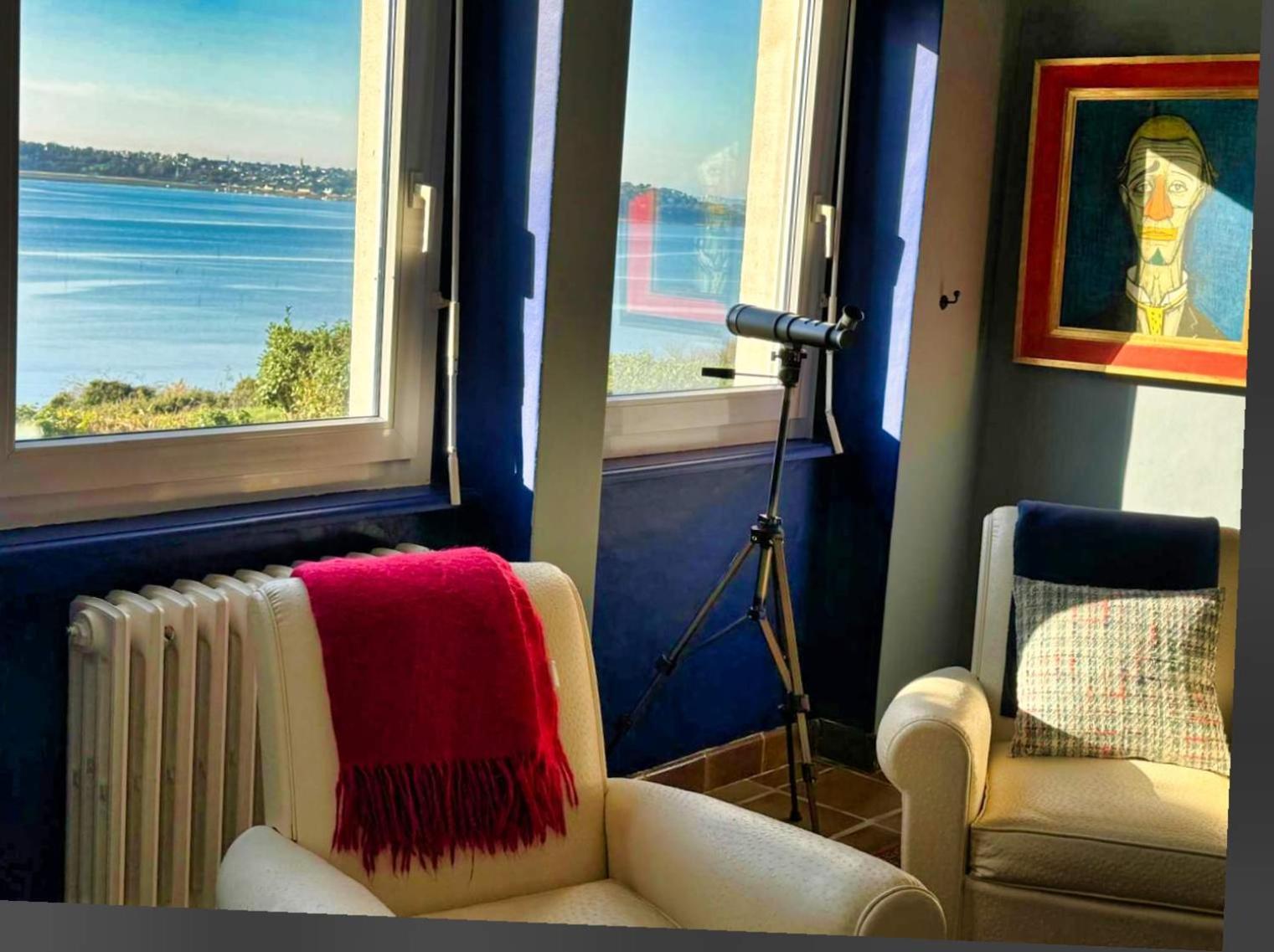 Kermartin - Maison De Famille Avec Vue Sur La Baie De Morlaix Plouézocʼh Dış mekan fotoğraf